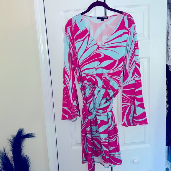 BOSTON PROPER CHARMEUSE DRESS - Picture 2 of 6